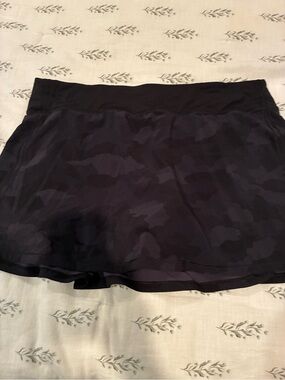 lululemon athletica Black Camouflage Mini Skirt